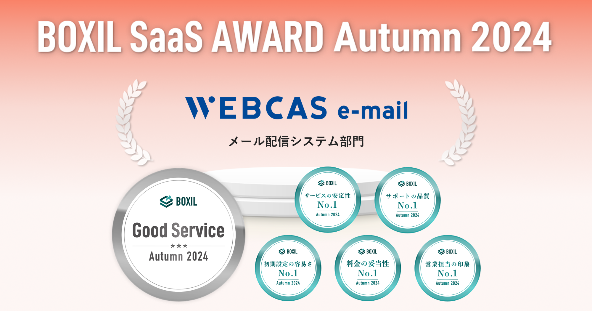 メール配信システム「WEBCAS e-mail」が「BOXIL SaaS AWARD Autumn 2024」で「Good Service」に選出